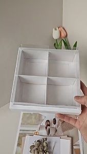 9 cửa sổ nhỏ đơn giản Hộp Bánh trắng mới nướng bao bì cho bánh muffin nhai kẹo cao su Sushi khoai tây chiên thức ăn trẻ em bọt ngọt - Product Image 3