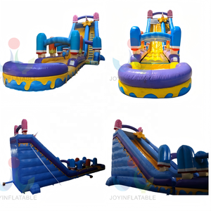 Tobogán Acuático Inflable Comercial <span class=keywords><strong>de</strong></span> PVC para Exteriores, Brincolín Gigante para Adultos, Desmontable, con Piscina y Soplador, para Fiestas Infantiles en el Patio Trasero - Product Image 3