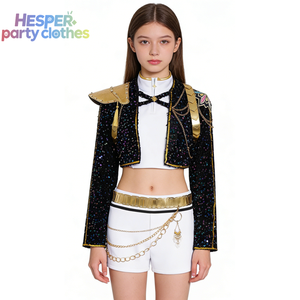 HESPER, Disfraz de Cazador de Demonios de la Ola Coreana, para Niños y Adultos, Ropa Negra y Dorada, Disfraz Infantil con Máscara - Product Image 2