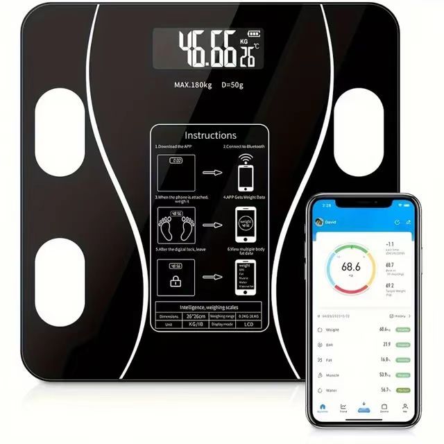 Veidt Weighing Bathroom Scale Electronic Digital Weight Scale Body Fat Smart Household Weighing Balance Connect Weight Scale