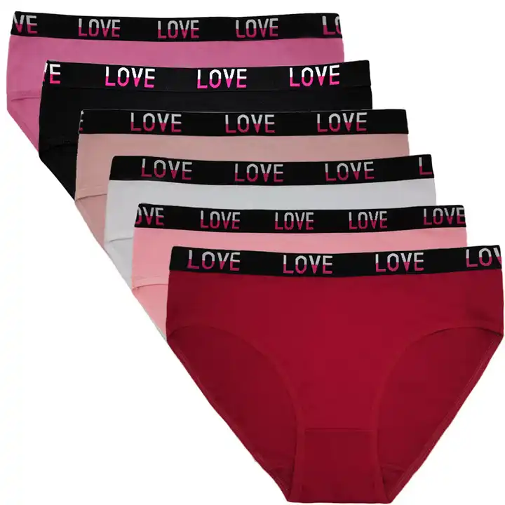 Bulk Women's Cotton/Spandex Panties - Briefs, 5 Colors, 5-7