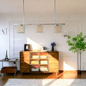 Lámpara colgante rectangular Chi Yu-tang E27 LED de altura ajustable para dormitorio, sala de estar, estudio - Product Image 3