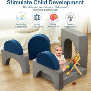 Giving Tree <b>Kids</b> <b>Sofa</b> Modular Play Stool For Children Age 2 And Above With Handrails Color Options - Product Image 2
