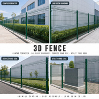 Clôture 3D en treillis soudé en fer, durable, facile à assembler, résistante aux intempéries, pour campus pharmaceutique et laboratoire, 6 pieds