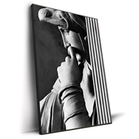 Graffiti en plâtre noir et blanc, 1 pièce, Design créatif, Sculpture en plâtre, Portrait d'artiste, affiche d'art mural en toile, décor imprimé de maison