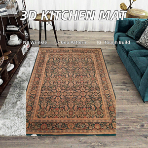 พรมปูพื้นทรงสี่เหลี่ยมผืนผ้าหนา3มม. กันรอยยับทนต่อรอย100% ลายเรขาคณิตแบบ3D - Product Image 2