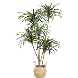 QIHAO Arbre artificiel Dragon Blood Tree, grande plante de palmier en soie, décoration intérieure, accessoires de mariage - Product Image 5