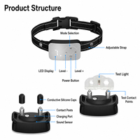 Collier anti-aboiement pour chien, en plastique, étanche IPX5, rechargeable, collier d'entraînement automatique pour chiens de petite, moyenne et grande taille