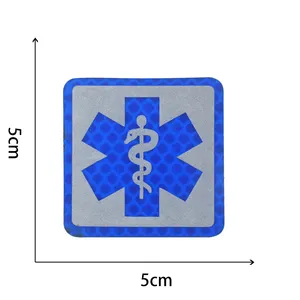 Cross Medical Rescue IR Reflective Badges Morale Tactical Patches