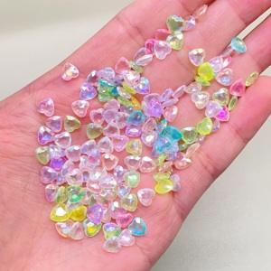 San Valentino con cuore in resina strass da matrimonio con cuore a forma di cuore decorazione per creazione di gioielli fai da te 1000 pezzi - Product Image 1