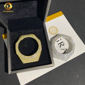 Vente flash, boîtier de montre en diamant glacé, moissanite, argent 925, bijoux hip-hop, lunette de montre en moissanite VVS pour GA2100 - Product Image 2
