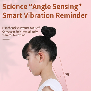 Correcteur de posture intelligent sans bretelles, support dorsal en plastique noir avec affichage numérique et rappel par vibration pour usage au bureau - Product Image 6