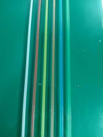 Rollo de Cable de PMMA de 2.5mm de Colores (Rojo, Azul, Amarillo, Naranja, Verde) con Fibra Óptica PMMA de Resplandor Final para Luces y Iluminación LED