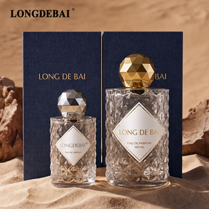 LONGDEBAI 2026 Nouvelle conception de flacon de parfum vide en verre transparent rond de 50 ml et 100 ml avec bouchon argenté pour cosmétiques - Product Image 2