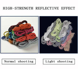 새로운 폴리에스터 프린트 신발끈 러너 스니커즈 신발끈 3mm 반사 프린트 신발끈 - Product Image 5