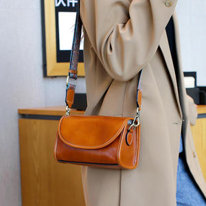 AndoBag Shoulder Crossbody <b>Bag</b> for Women Genuine Cow <b>Leather</b> Soft Purse Vintage Casual <b>Small</b> Square <b>Bag</b> Two Straps 3006 - Product Image 2