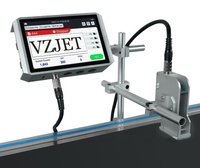 Impresora VZJET Tij 2,5, máquina de codificación de fecha de caducidad, impresora de inyección de tinta en línea de alta velocidad, máquina de impresión de datos variables para plástico