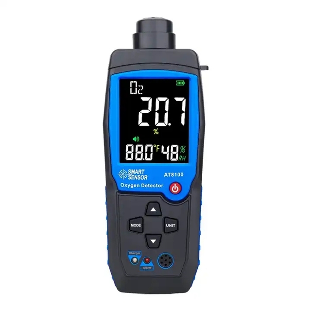 HEDAO Digital Gas Analyzer O2 Automotive Portable Oxygen Analyzer 0~25% VOL O2 Gas