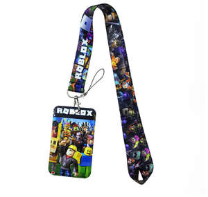 Roslox giapponese Anime Cartoon stile lungo Tag nome per la macchina fotografica del telefono cellulare in poliestere cordino porta carta - Product Image 5