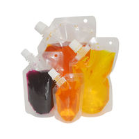 Sachets Doypack Personnalisés 250ml 500ml Transparents en Plastique avec Bec Verseur pour Café, Jus, Lait, Eau, Aliments et Boissons