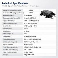 LEM DV6400 DV1000 DV1200 DV1500 DV2000 Sensor Transduser Tegangan Efek Hall Loop Tertutup untuk Transit Rel dan Penggerak Industri