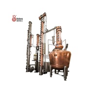 Équipement de Distillation d'alcool de 400 litres avec colonne de Reflux en cuivre ou en acier inoxydable