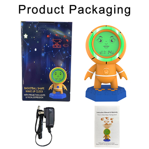 Réveil à projecteur LED au design élégant et contemporain Réveil pour enfants Horloge de bureau en ABS pour le sommeil - Product Image 5