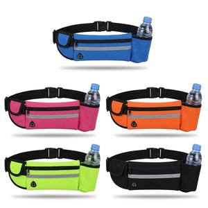 Sac banane de course 5 couleurs, ajustement slim, imperméable, fermeture éclair, bande réfléchissante, porte-bouteille, port casque, ceinture réglable - Product Image 1