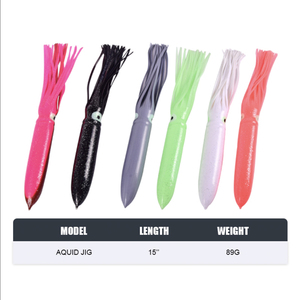 Leurre souple en PVC en forme de calamar, type Bulb Squid Jig, pour la pêche en eau salée (Zander, Saumon, <span class=keywords><strong>Brochet</strong></span>) et comme leurre de surface - Product Image 1