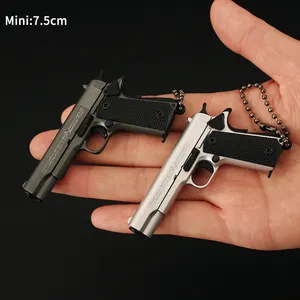 Mini Colt 1911 Full Metal Gun Keychain 7CM Toy Gun Model Craft Outdoor Desert Eagle