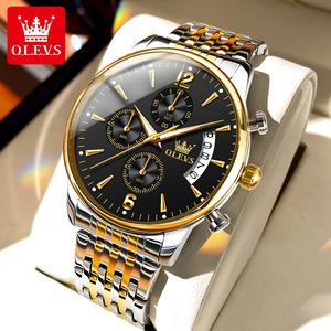 2867 Olevs marque <span class=keywords><strong>montre</strong></span>-bracelet étanche grand <span class=keywords><strong>homme</strong></span> doré <span class=keywords><strong>montre</strong></span> en acier montres de mode pour hommes - Product Image 6