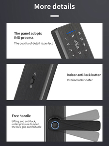 กุญแจล็อคอัจฉริยะ Tuya แบบสแกนลายนิ้วมือและบัตร สำหรับประตูหน้าบ้านอะลูมิเนียมและประตูไม้ พร้อมระบบ WiFi และตัวเลือกการจัดเก็บข้อมูลบนคลาวด์ - Product Image 6