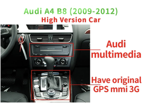 Autoradio Android 13 8,8 pouces 8 Go + 128 Go 8 cœurs avec GPS et écran partagé intégré pour Audi A4L A4 B8 version haute 2009-2016 - Product Image 4