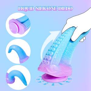 FairyKiss, nuevo Consolador de tentáculo de doble extremo, monstruo enorme, doble tonuga, silicona líquida, 10,8 ", tapón Anal grande, estimulación para lesbianas - Product Image 3