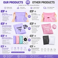 Enveloppes de colis recyclables, logo personnalisé imprimé, sacs d'expédition écologiques en polyéthylène, imperméables et durables pour les vêtements