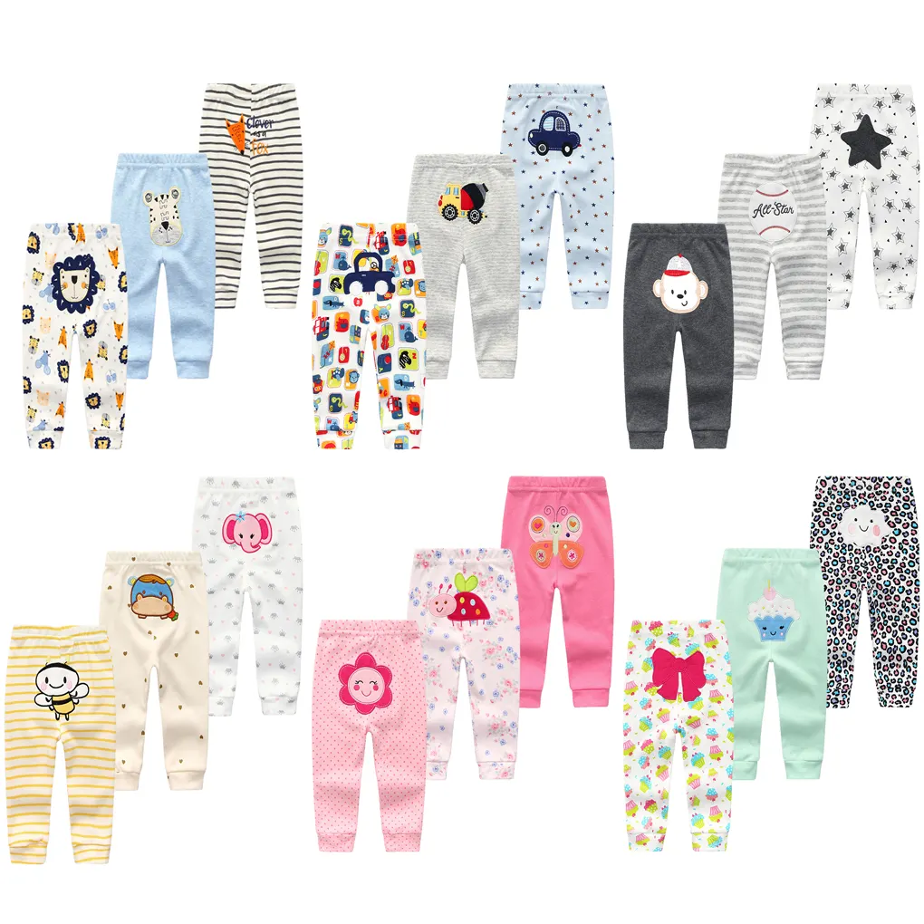 18 modal/lotti pantaloni per bambini Leggings pantaloni per bambini disegni adorabili pantaloncini per bambini in cotone 100%