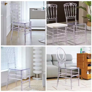 Silla de boda única al por mayor <span class=keywords><strong>policarbonato</strong></span> Tiffany apilable evento muebles Chiavari silla con cojines - Product Image 5