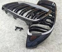 Grilles en fibre de carbone f32 pour BMW série 3 F30 mise à niveau noir brillant mat noir transfert d'eau Full Star M couleur f32 calandre avant