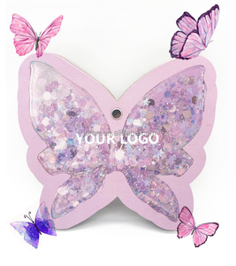 Venta al por mayor princesa niñas sombra de ojos rubor polvo cara maquillaje placa OEM niños mariposa/corazón sombra de ojos placa
