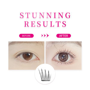 Extensions de cils pré-faites en segments de <span class=keywords><strong>6</strong></span> rangées, en cheveux synthétiques de qualité supérieure, marque privée, volume méga 10D-20D - Product Image 2