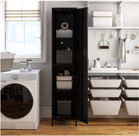 Armoire de rangement industrielle en acier ventilée avec serrure à clé, 6 compartiments, robuste, pour usage personnel, écoles et gymnases