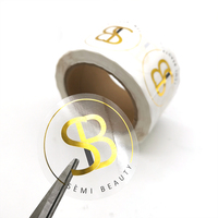 Logo en or imprimé sur mesure étiquette 3D en métal autocollant UV de transfert transparent matériau adhésif en vinyle
