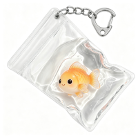 Lot de porte-clés souple en PU Animaux marins Kawaii, breloques portables pour sac à dos, jouets anti-stress
