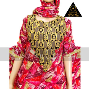 Newest Fashion Turkey Abaya Dress <b>Kaftan</b> Set Breathable Daily Casual Cardigan Robe With Scarf Adults Solid Color Maxi Hijab - Product Image 3