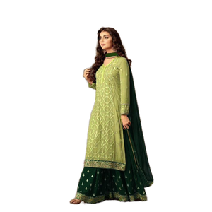 Traje Sharara con Estampado de Georgette, Estilo Europeo y Americano, para Mujer, Primavera, a la Moda, Precio al por Mayor, Prenda Étnica - Product Image 1