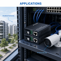 Convertidor de Fibra Óptica ZTRS 10/100M Monomodo SC 20km RJ45 Ethernet a Fibra Óptica para Cámaras IP CCTV