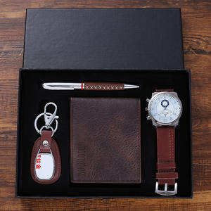 Montre à Quartz Fine pour homme, ensemble de bijoux, avec porte-clés, porte-monnaie, style décontracté, cadeau d'anniversaire pour <span class=keywords><strong>mari</strong></span> - Product Image 4