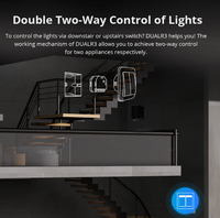 Module d'interrupteur intelligent AIsmartlink SONOFF DUALR3 Lite, double relais pour rideaux/volets roulants, contrôle bidirectionnel