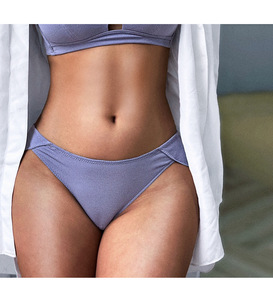 Sous-vêtements pour femmes en coton à fil côtelé fin absorbant la sueur respirant hanche levage filles culottes - Product Image 5