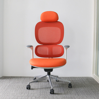 Moderne exécutif ergonomique pivotant bureau ordinateur chaise de bureau réglable appui-tête vente directe d'usine maille coloré PU métal PP